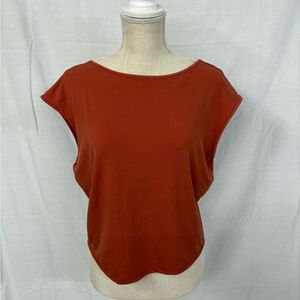 NWOT Wild Fable Rust Red Cap Sleeve Women's Top Open Back